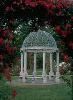 Rose Garden and Gazebo, Fabulous Foods at Lyndhurst, Tarrytown — The Rose Garden was developed by Helen Gould Shepard in the early 1900s. Its circular design and arched trellises invite visitors to stroll among the fragrant rose varieties and enjoy its central gazebo. The Rose Garden has been restored by the Garden Club of Irvington-on-Hudson.