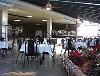 Bears' Lair, Lenoir-Rhyne College, Hickory — Greenhouse-motif private dining room with an open stage on the upper level.