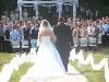 Old World Gazebo, Cavender Castle, Dahlonega — Brides walk down the long aisle from the top of the hill overlooking the Gazebo and all her guests.