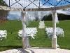 Old World Gazebo, Cavender Castle, Dahlonega — View from inside the Gazebo looking back towards the guests.