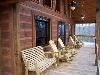 Luxury Blue Ridge Cabin Accommodations, Blue Ridge — Relax and Enjoy the Views from the Covered Deck of the Bears Den Luxury Cabin Retreat