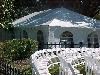Gazebo, Grounds and House, Mote-Morris House, Leesburg — This is an example of the set up for an outdoor wedding and tent reception.  We can accomadate up to 250 at this location.