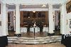 The Cheesecake Lady Catering Company, Tulsa — The Mayo Hotel for a stunning evening wedding reception in black, white and red.