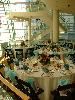 Lobbies/Balconies, Benjamin & Marian Schuster Performing Arts Center, Dayton — Tables set up on Loge Level Lobby/Balcony.