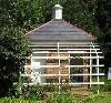 Outdoor Event Area, Wheatland, Lancaster — Built in 1828, the Privy is one of three original buildings left on the estate. It was used until the late 1800's when an interior bathroom was added within the house.