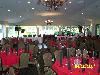 Banquet Hall, Pebble Creek Golf Club, Tampa — Large Banquet Room with large picture windows with stunning golf course views and french doors on three sides.  Peaked ceiling with chandeliers.  Opens to outdoor dining veranda.