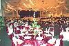 Auditorium/Ballroom, Bahia Shriners Event Center, Orlando — Can seat up to 700 at banquet tables for a wedding reception and still have a large dance floor.  Auditorium has seating on three floor levels for an excellent view of the stage or head table on the main floor.