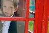 Olry Photography, Indianapolis — Ring Bearer in a telephone booth