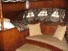 Windsong, Windsong Sunset Sailing Charters, League City — Your Captain's Cabin and Head. 160 Sq. Ft. New 5" Memory Foam Queen Size Bed and Leather Seating. New drapes, wallpaper & porcelain tile add to the beauty of the new finished appearance.