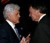 Fischer Williams Photographic Studios, Cross River — Title of this photo is Intensity.  It was shot at the 2006 Massachusetts Democratic Party Convention, where I as a working, and is of a conversation between Senator Edward Kennedy and Representative Edward Markey.