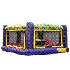 Bounce Around Inflatables, Sioux Falls — Jousting with a twist.  Climb up on this free floating pedestal fill with air to see who can knock each other off first.