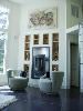 Bridgeview Bed And Breakfast, Vancouver — Custom gas fireplace and bamboo cabinetry.