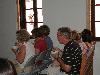 Helen Hardin Performance Gallery, Museum of Contemporary Native Arts, Santa Fe — Cooking demonstration participants sample the offerings!