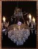 il Piatto Dining Area, Il Piatto, Portland — Vintage Italian Chandeliers are abundant in our dining room.