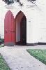 Old Trinity of Paseo Event Center, Old Trinity of Paseo Event Center, Oklahoma City — A red door event