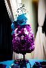 Flora Design Studio, Alpharetta — This was for a Sweet 16 Fashion themed birthday party. I was inspired by a Pucci scarf that I have.  The entire bottom form of the mannequinn is made of flowers in a spiral pattern.