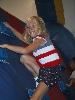 BounceU, Omaha — Girl on rock climbing wall