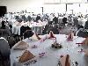 Main Hall, Our Lady of Perpetual Help Parish Center, Aurora — Neutral decor enhances your choice of decoration and color.