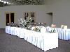Main Hall, Our Lady of Perpetual Help Parish Center, Aurora — Typical buffet setup, near the kitchen for caterer's convenience.