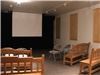 Helen Hardin Performance Gallery, Museum of Contemporary Native Arts, Santa Fe — Helen Hardin Performance Gallery at IAIA Museum. Screening set-up with existing furniture.