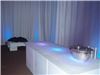 events by Amore, Tampa — VIP Space created for a private event using our fabric draping, color lit cubes, LED lighting and platform beds