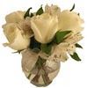 Classy Baskets Etc., Minneapolis — Our white roses in ivy bowl make perfect table centerpieces.