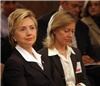 Fischer Williams Photographic Studios, Cross River — Senator Hillary Clinton and aide.