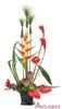Providence Florist, Charlotte — Exotic tropical flowers and greenery in bright and bold colors. A fun and long lasting display for any event.