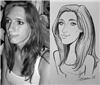 Caricature Party Artist, Suffern — Girl at her HS Grad Gala - getting a portrait by Philip to remember the occasion.