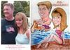 Caricature Party Artist, Suffern — Happy Couple drawn by Philip at the party.