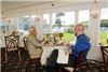 River Room, Nonantum Resort, Kennebunkport — The River View Room is often set for dining. Doors can open up from the Main Ballroom to create one grand space.