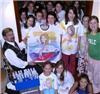 Caricature Party Artist, Suffern — Herman draws girls on tee shirts at party