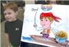 Caricature Party Artist, Suffern — Quikaricature of boy on tee shirt as pirate at party