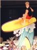 Caricature Party Artist, Suffern — table centerpiece, any size, hand-made. This one 48" tall surfer with specific face