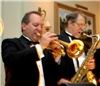 A Little Knight Music, Delray Beach — David Gibble on trumpet and Randy Emerick on sax, with Ted's orchestra at a gala for the 50th anniversary of the Country Club of Florida. The dance floor action was intense on everything from Sinatra to "Disco Inferno." Ted set up remote speakers to send music to side rooms for the overflow crowd, and also provided sound for an outdoor historical presentation the day before.