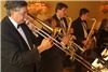 A Little Knight Music, Delray Beach — The Ted Knight Orchestra with trombone, trumpet and two saxes, playing "Zoot Suit Riot" for a wedding at the historic Casa Monica Hotel in St. Augustine, Florida. Earlier Ted and The World's Smallest Big Band played jazz for cocktails.