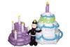 Balloon Extravaganzas Certified Master Balloon Artist Daryl Baldwin, Saratoga Springs — Character cakes for birthday deliveries or parties. All balloons. These cakes are about 30" tall.