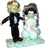 Balloon Extravaganzas Certified Master Balloon Artist Daryl Baldwin, Saratoga Springs — Bride and groom on a rug