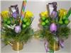 Candy Bouquet, Pomona — Examples of small favors done for an Easter party. Bouquets of candies & chocolates built into tiny watering cans.