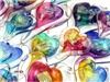 Gifted, Boston — Handblown glass hearts that hang. These can also be customized with wedding date or last name.