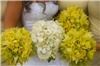 Artistry in Bloom Floral Design Studio, Victoria — Bridal bouquet of white antheriums,kalanchoe,dendrobium orchids, and lisianthus.
Attendant bouquets of yellow kalanchoe and cymbidium orchids.