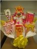 Cookies by Design - New York, New York — Send your wishes of “Mazeltov!” to the Bat Mitzvah girl with this colorful cookie bouquet filled with cookies shaped like a torah, prayer book, stars of David, and more. Use as a centerpiece or individually as favors for your event.
