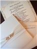 Deborah Nadel Design, Merrick — Calligraphy wedding invitation with gold embellishment and pocket for enclosures