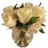 Classy Baskets Etc. - Detroit, Detroit — Our white roses in ivy bowl make perfect table centerpieces.