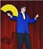 Amazing Magic by Joey D, Albany — Joey D about to make a confetti snowstorm at the Egg in Albany.