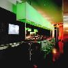 Onyx & THIN, Thin, San Diego — The main bar at THIN. The light box above the bar changes colors from blue to green to white to pink to purple. What color matches your company's logo?