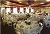 La Palapa Del Mar, Long Beach — Elegant banquet room ready for wedding reception.