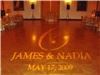 Fly By Night DJ San Diego, San Diego — We offer a wide range of lighting options for events including custom gobo designs as seen here.