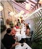 The Pasta Tree Restaurant & Wine Bar, Milwaukee — The "Secret Garden" seats up to 40 people. Is seasonal May- Oct. weather permitting. Beautiful garden nestled in the back of the restaurant filled with blooming flowers and the calming sounds of the water fountain.