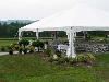 Frame Tent w/ Flagstone Patio, Celebrations Banquet Facility & Catering, Ithaca — New for 2005 --- 40' x 40' frame tent, custom landscaping and 2300 s.f. flagstone patio.